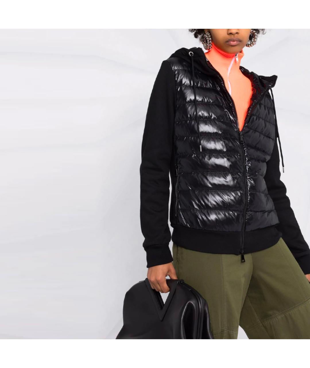 MONCLER Черный пуховик, фото 5
