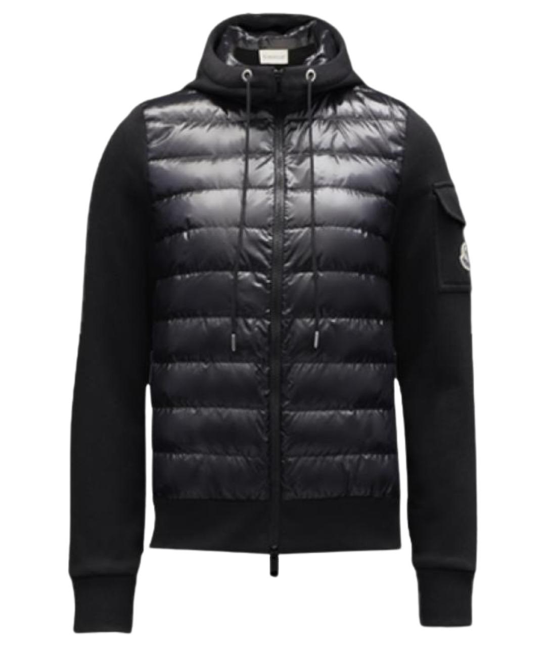 MONCLER Черный пуховик, фото 1