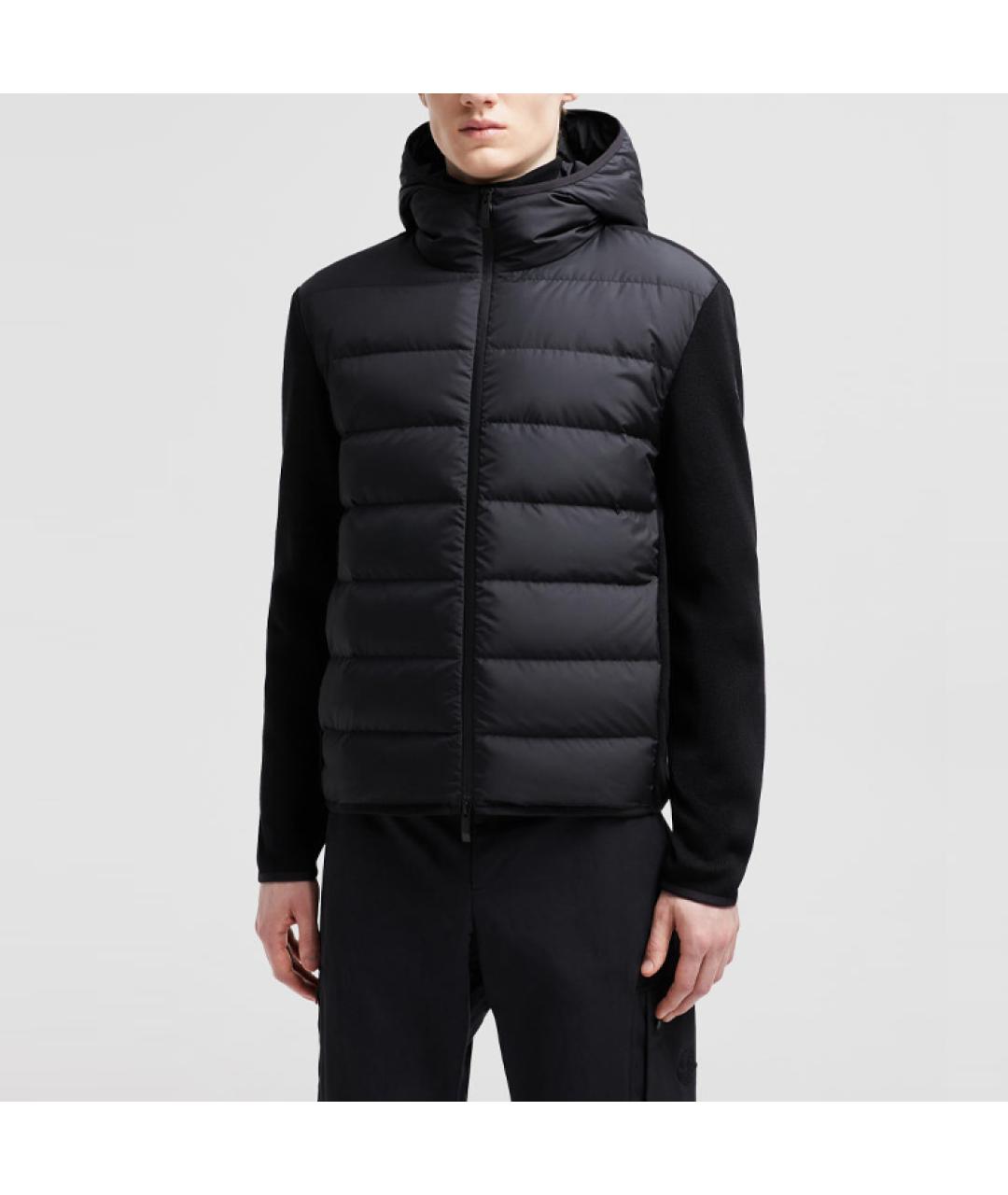 MONCLER Черный пуховик, фото 3