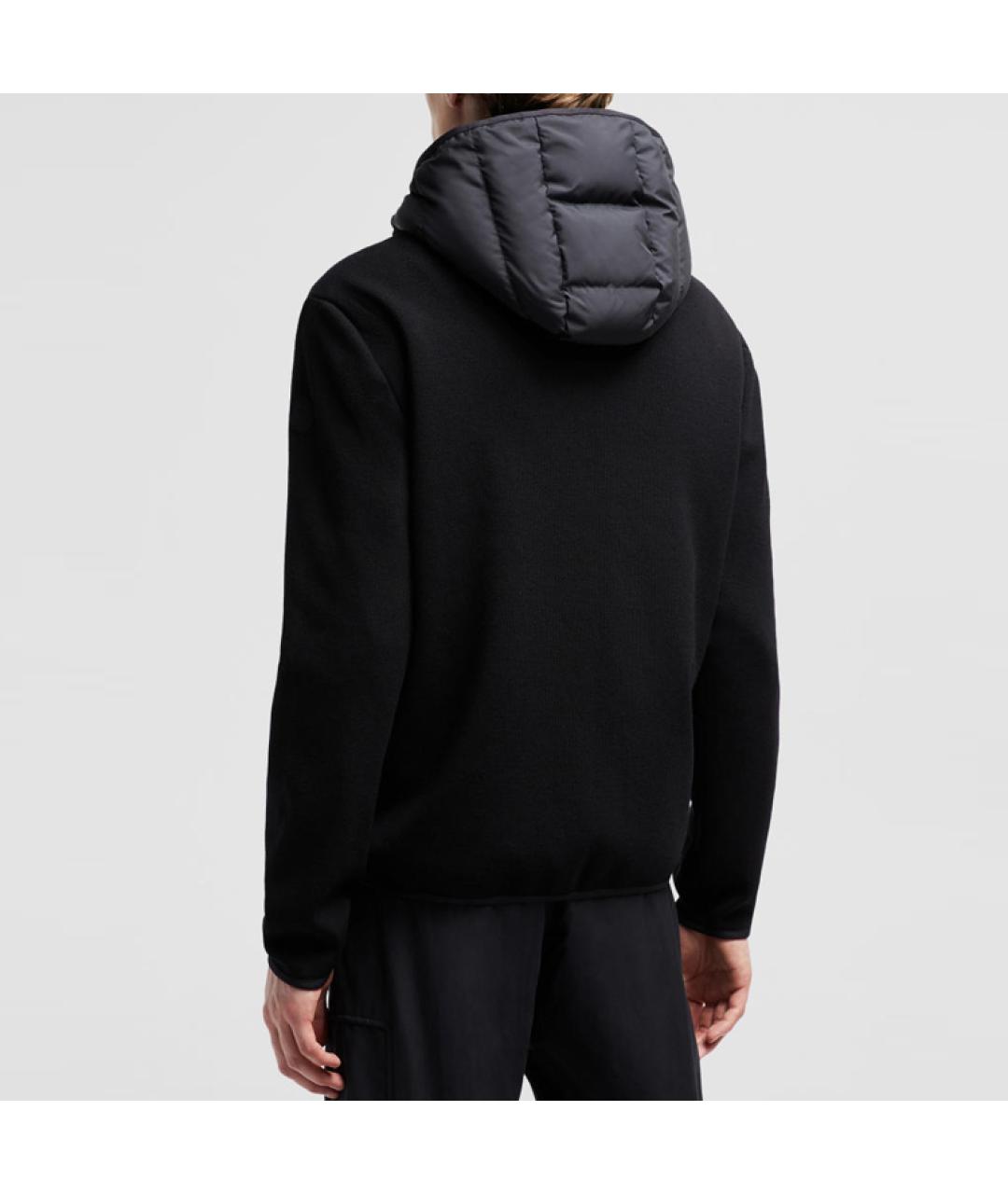 MONCLER Черный пуховик, фото 2