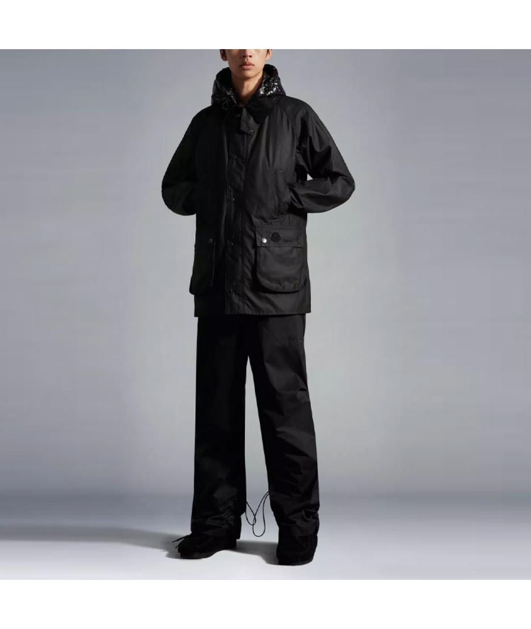 MONCLER Черный пуховик, фото 2
