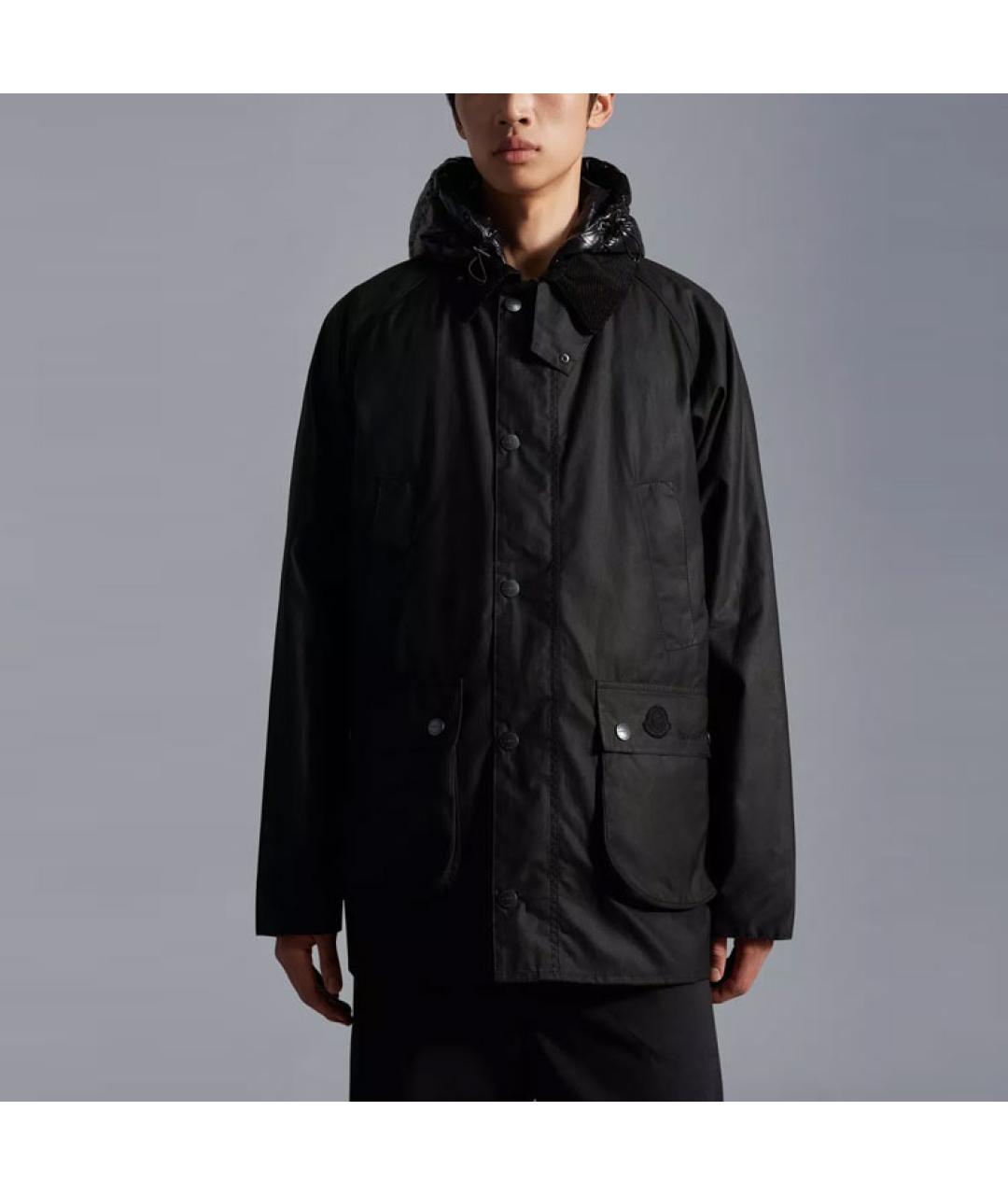 MONCLER Черный пуховик, фото 3
