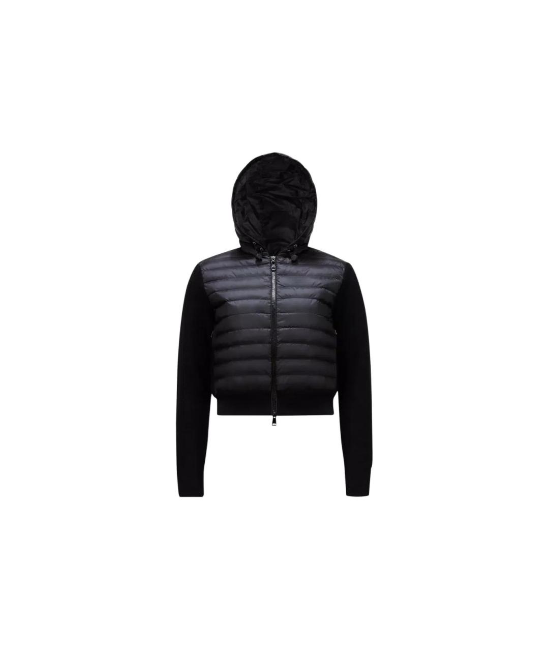 MONCLER Черный пуховик, фото 4