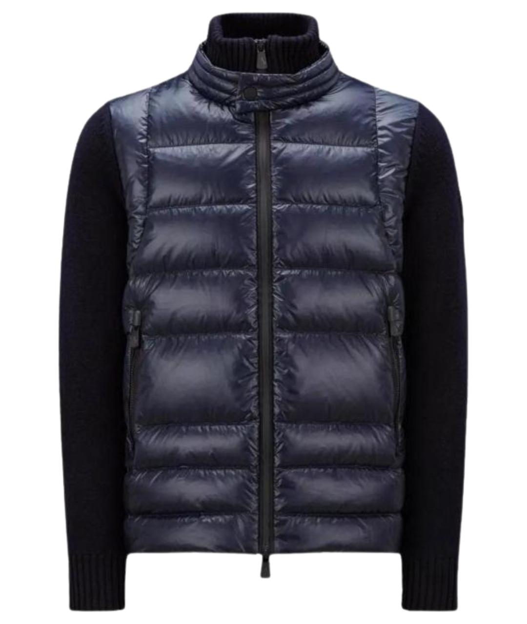 MONCLER Темно-синий пуховик, фото 1