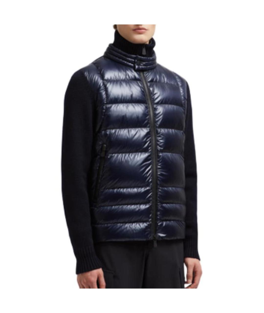 MONCLER Темно-синий пуховик, фото 4