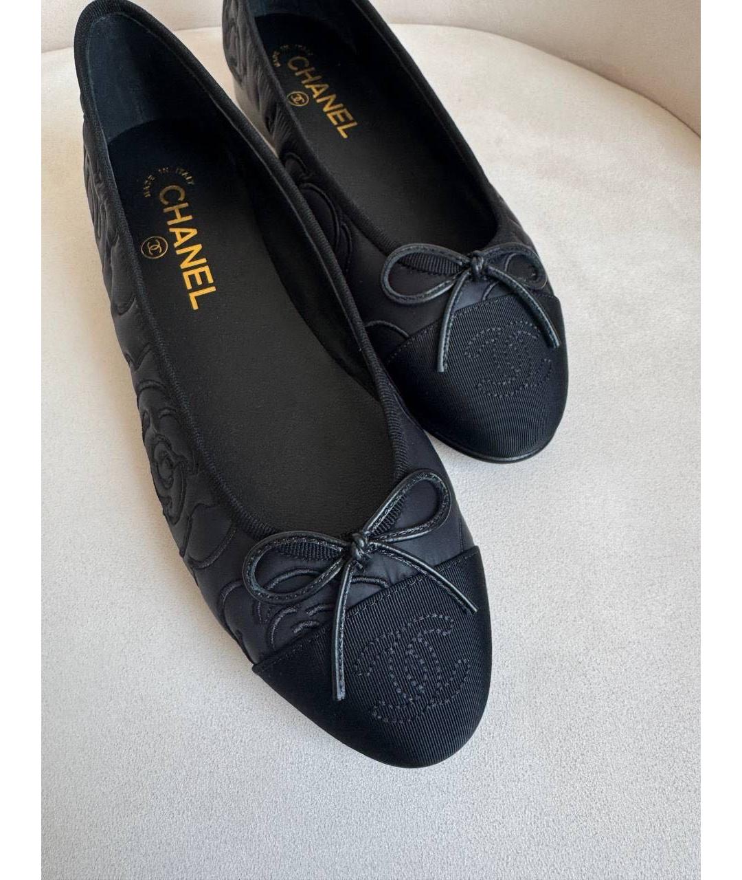 CHANEL Темно-синие балетки, фото 2