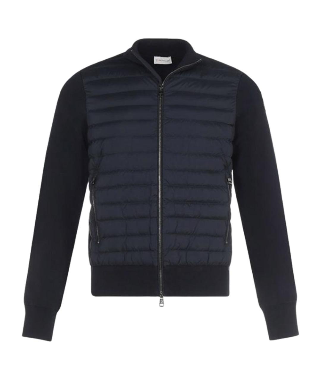 MONCLER Темно-синий пуховик, фото 1