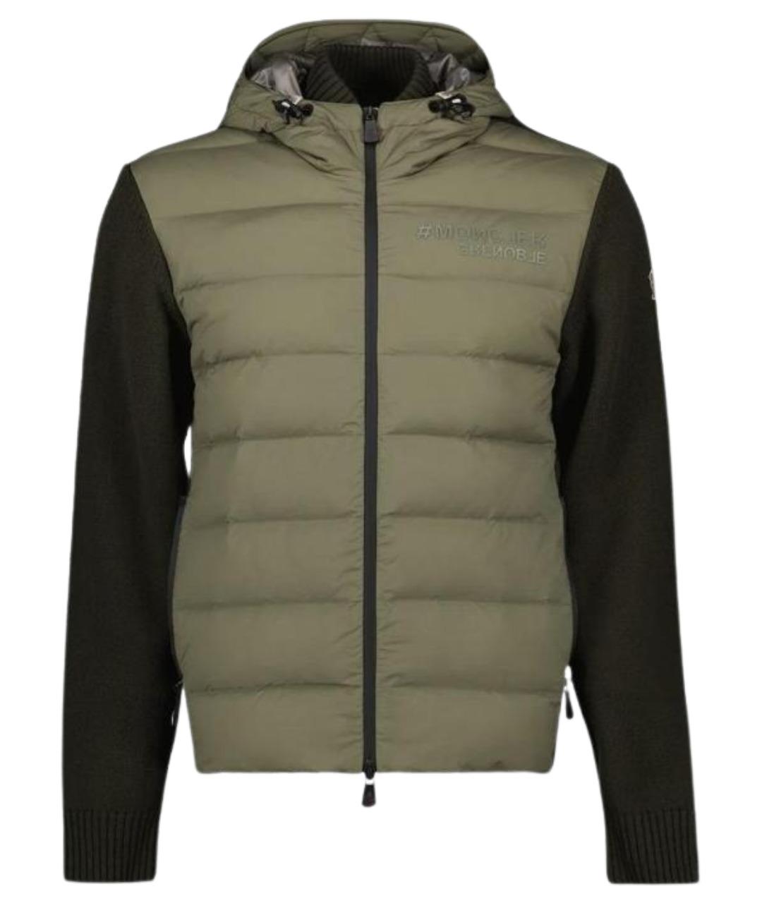 MONCLER Зеленый пуховик, фото 1
