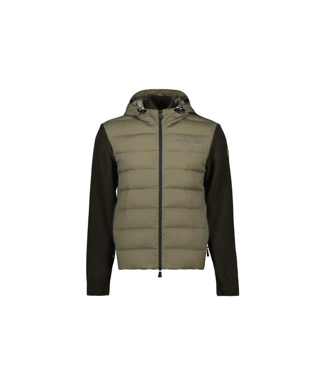MONCLER Зеленый пуховик, фото 3