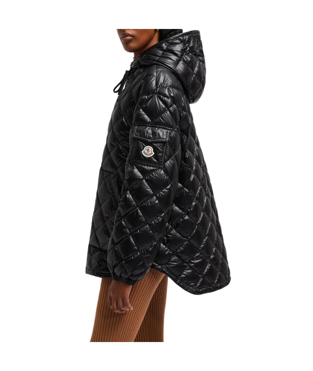MONCLER Черный пуховик, фото 4