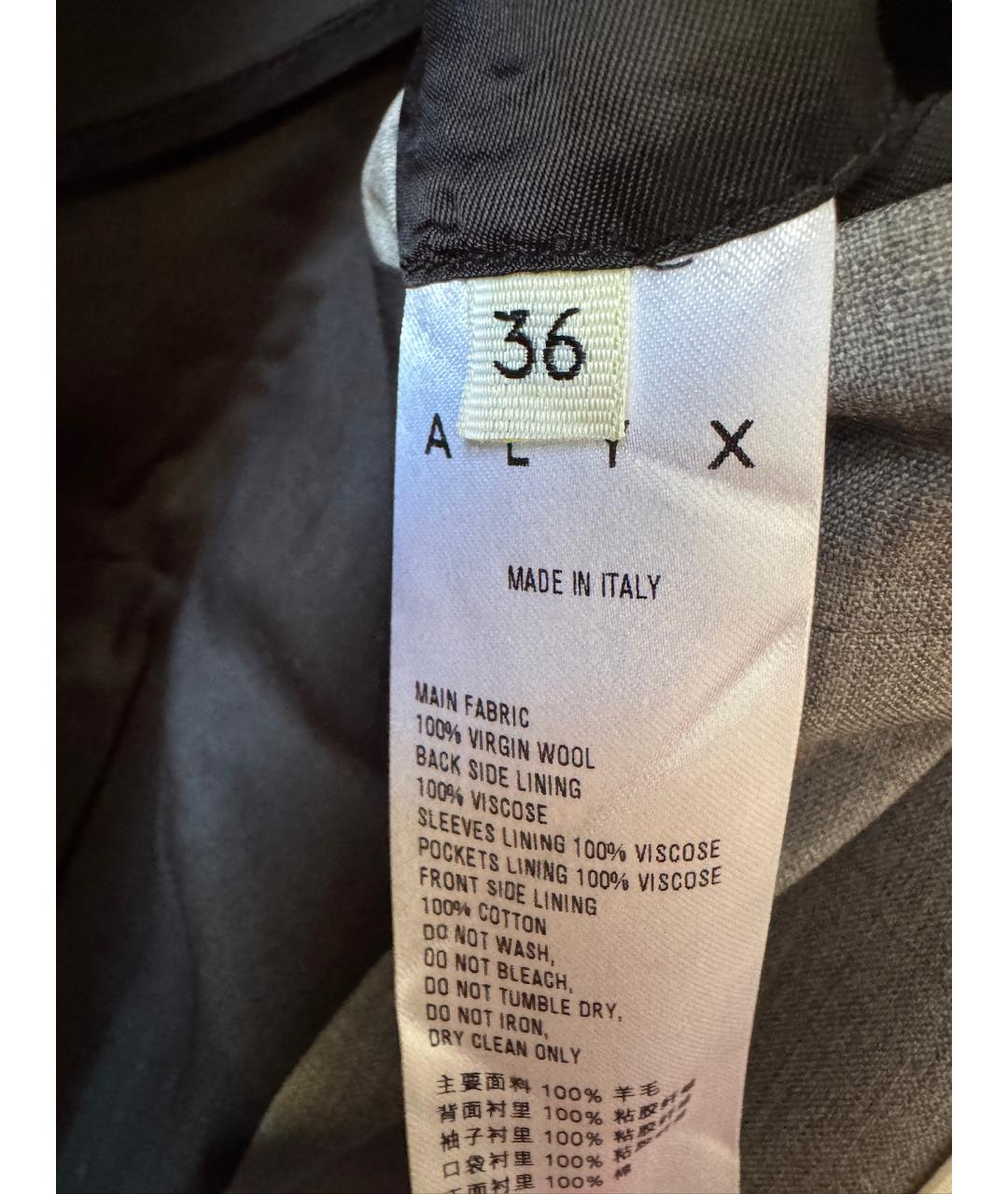 1017 ALYX 9SM Серый шерстяной жакет/пиджак, фото 7