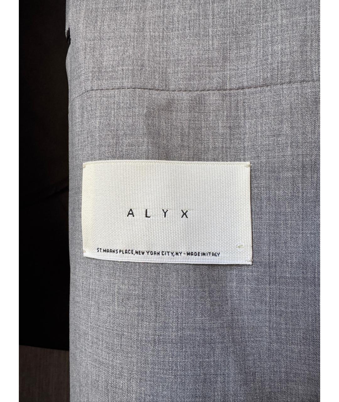 1017 ALYX 9SM Серый шерстяной жакет/пиджак, фото 6