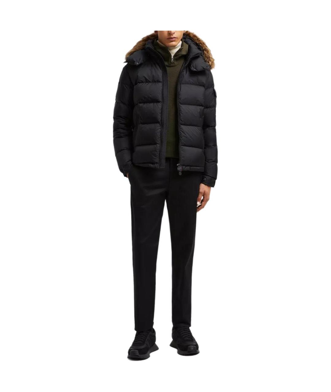 MONCLER Черный пуховик, фото 2