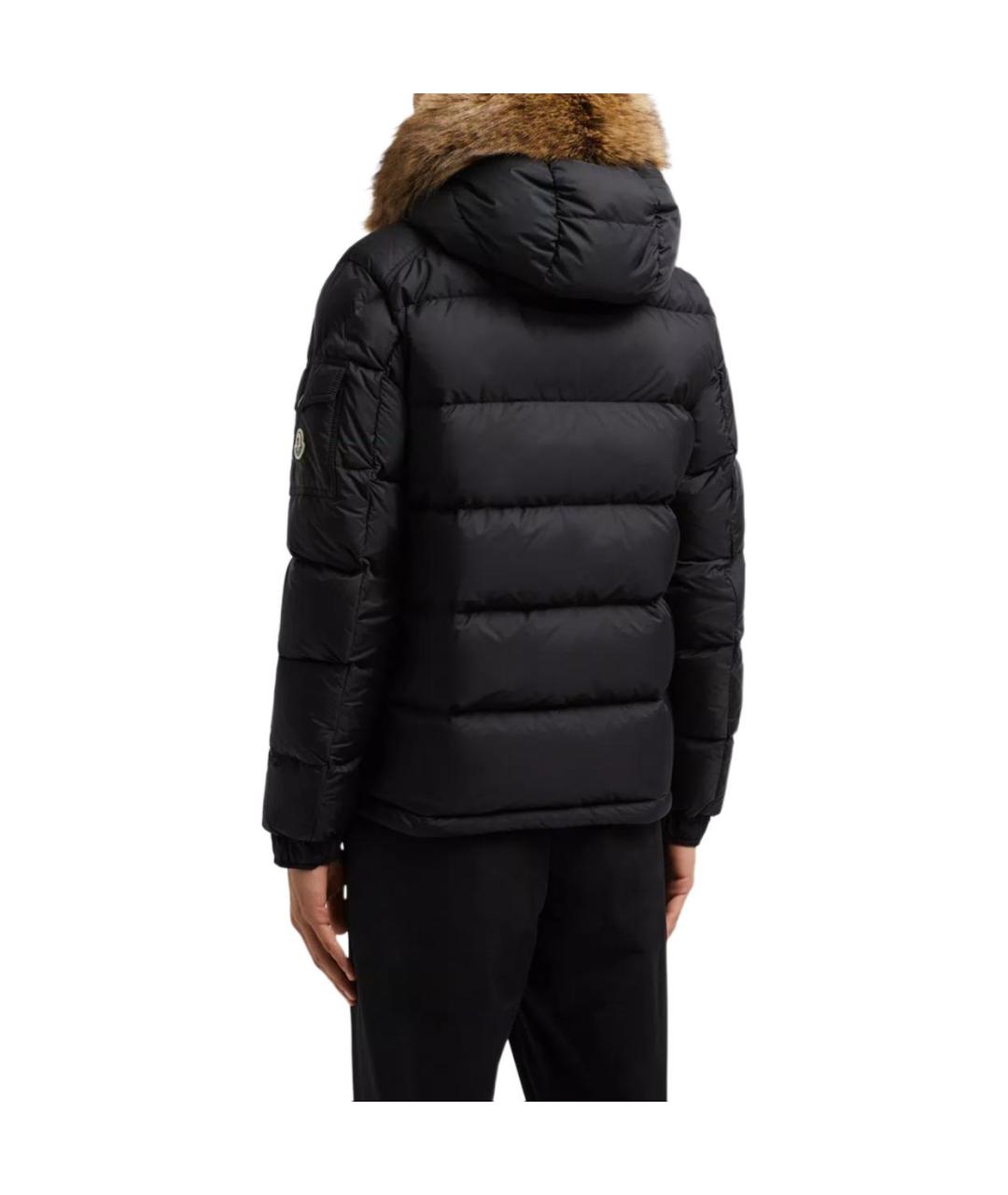 MONCLER Черный пуховик, фото 4