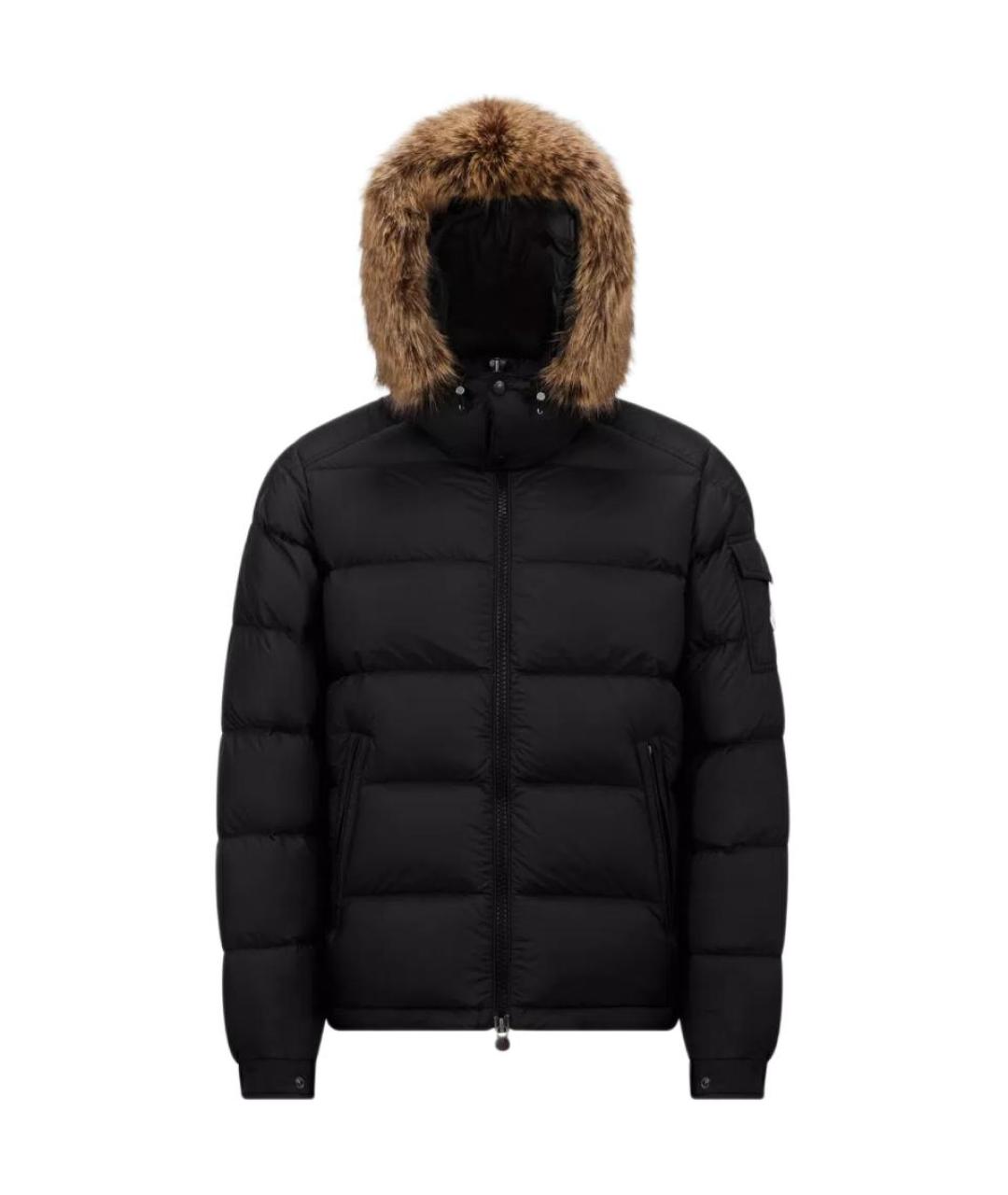 MONCLER Черный пуховик, фото 1