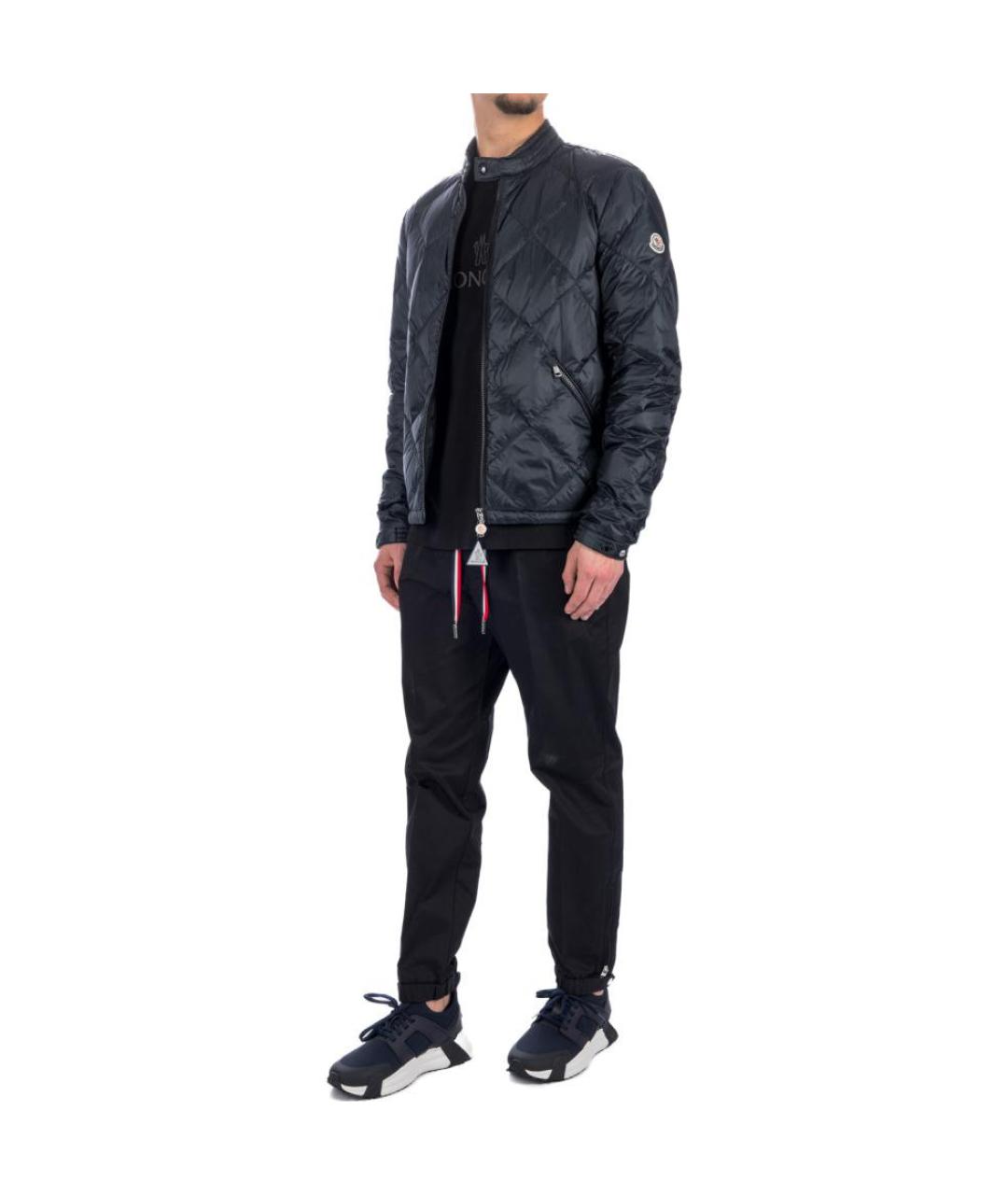 MONCLER Черный пуховик, фото 4