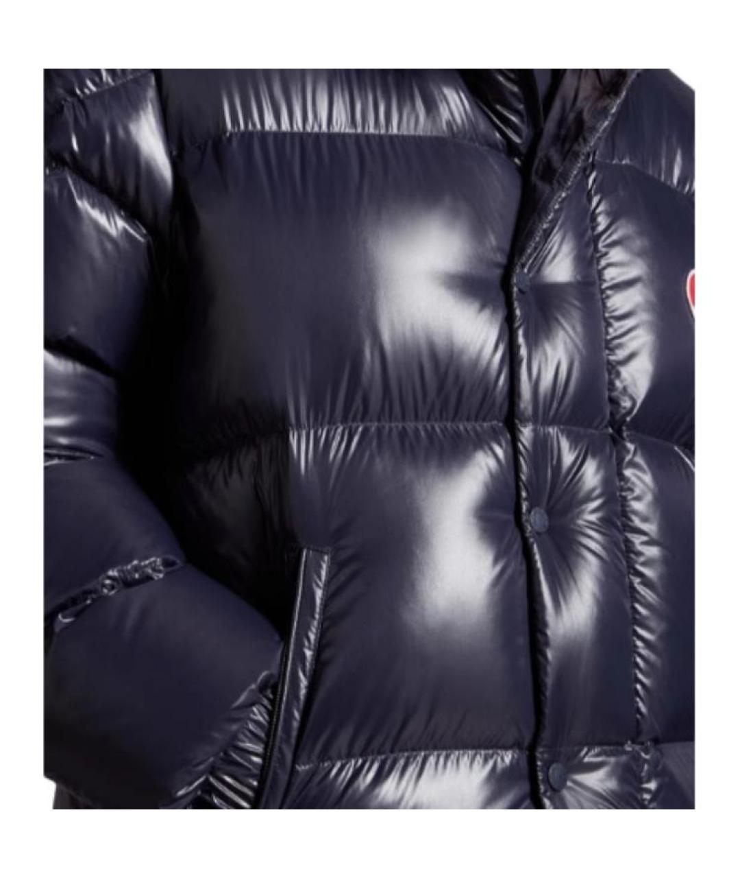MONCLER Темно-синий пуховик, фото 5