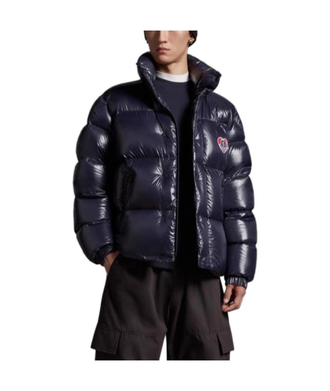 MONCLER Темно-синий пуховик, фото 3