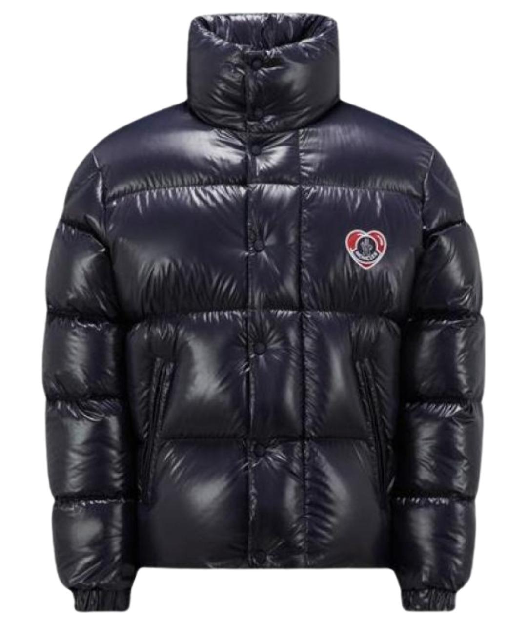 MONCLER Темно-синий пуховик, фото 1
