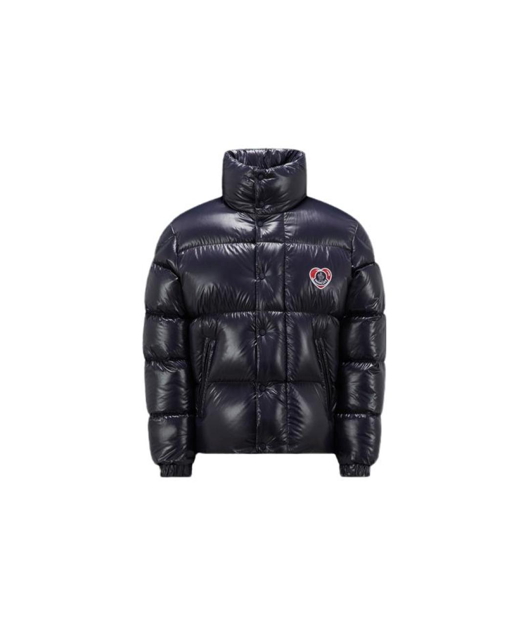 MONCLER Темно-синий пуховик, фото 8