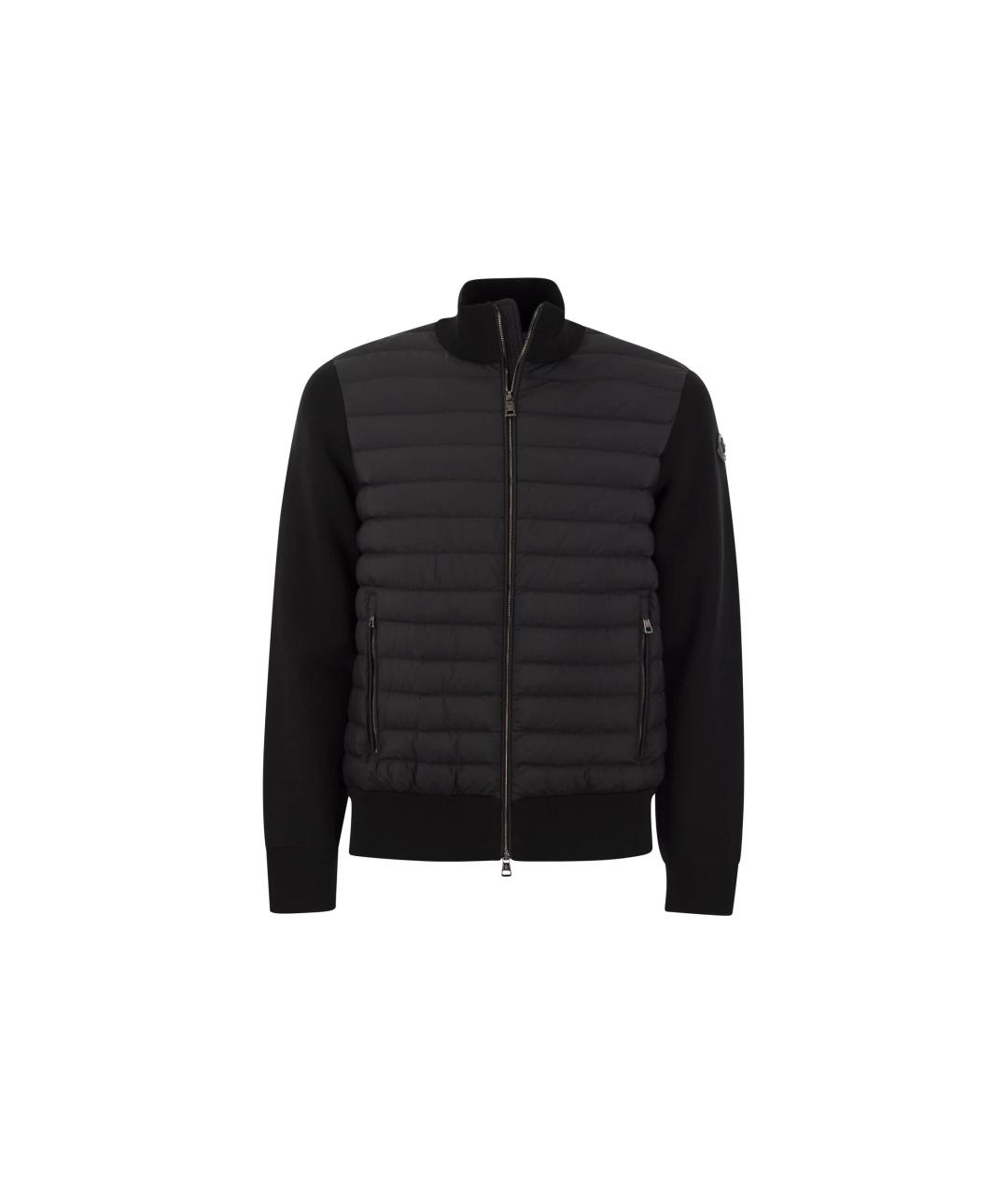 MONCLER Черный пуховик, фото 4