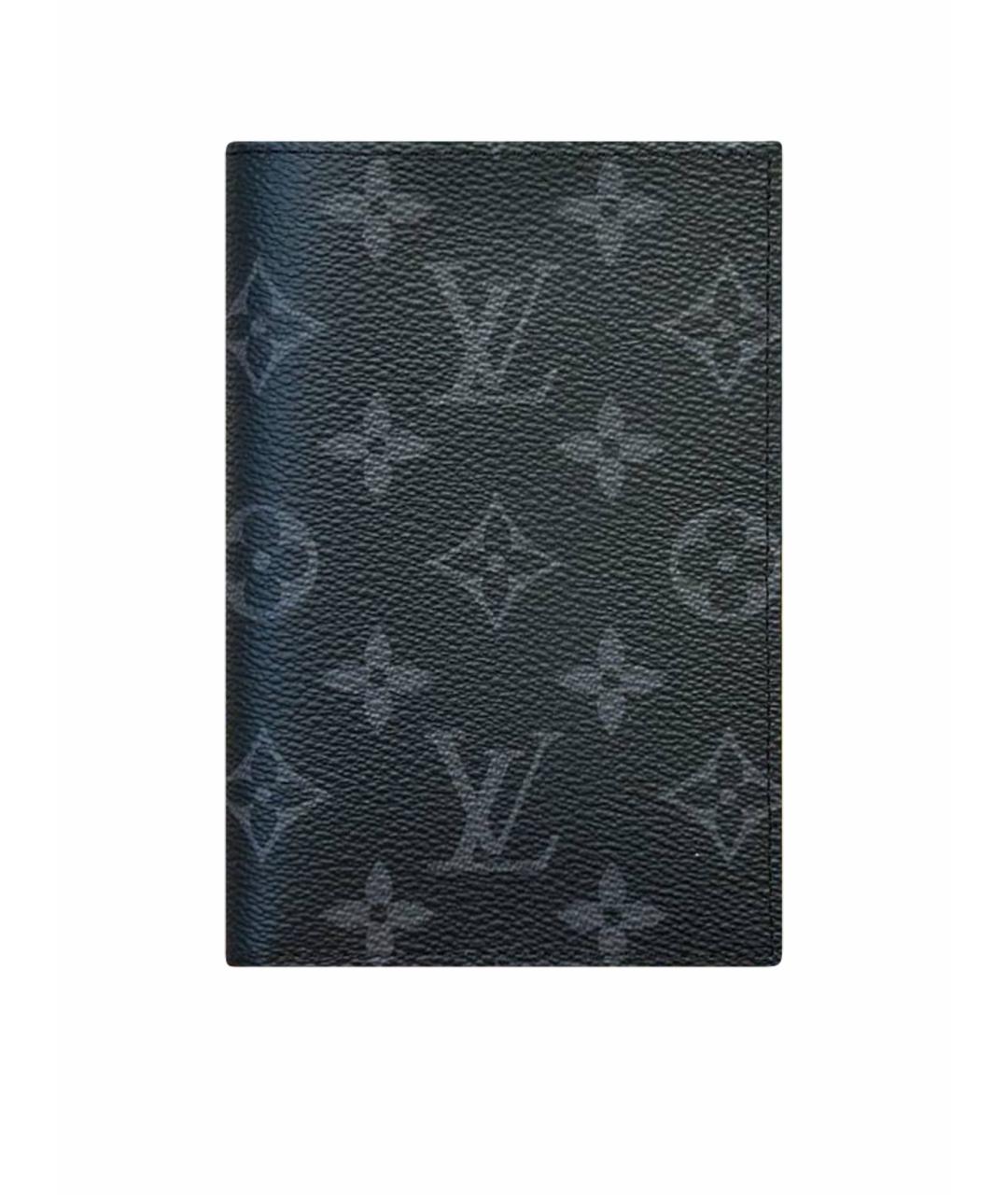 LOUIS VUITTON Серый кожаный кардхолдер, фото 1