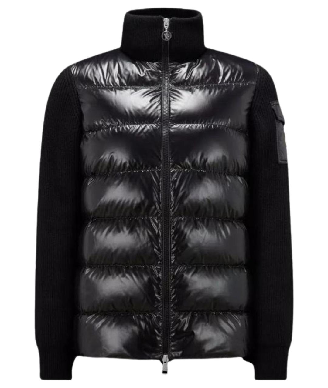 MONCLER Черный пуховик, фото 1