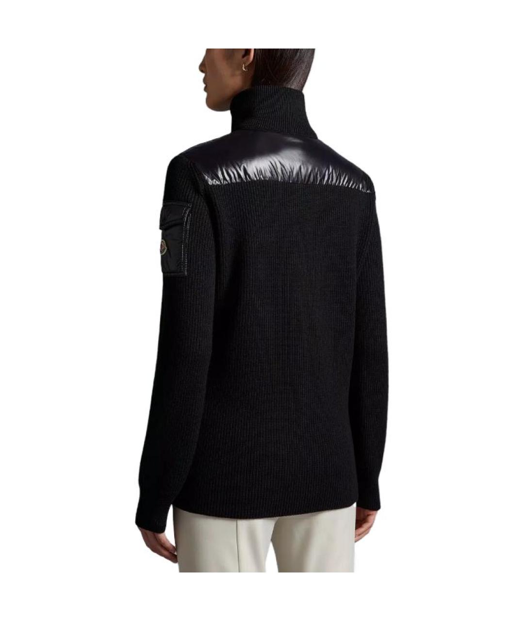 MONCLER Черный пуховик, фото 3
