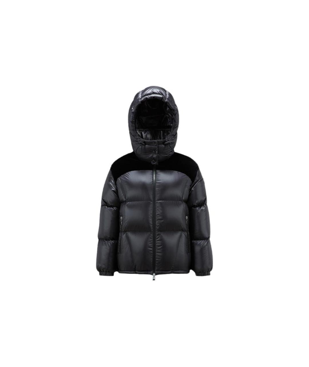 MONCLER Черный пуховик, фото 1