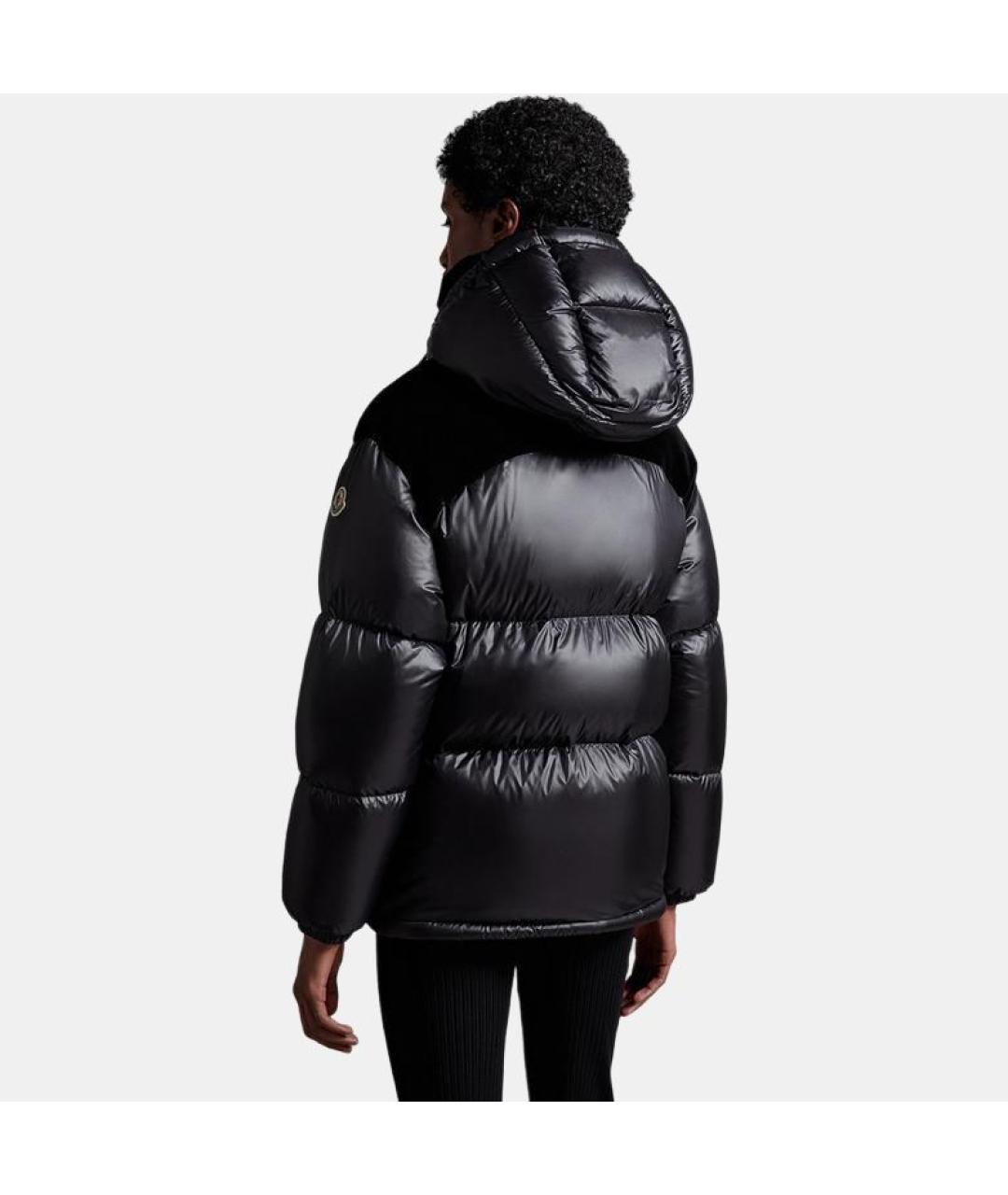 MONCLER Черный пуховик, фото 4