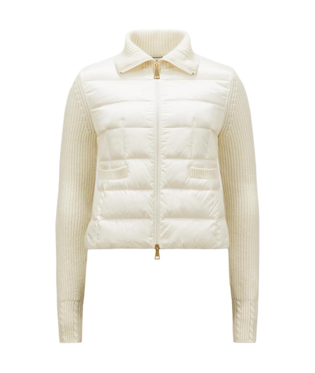 MONCLER Белый пуховик, фото 1