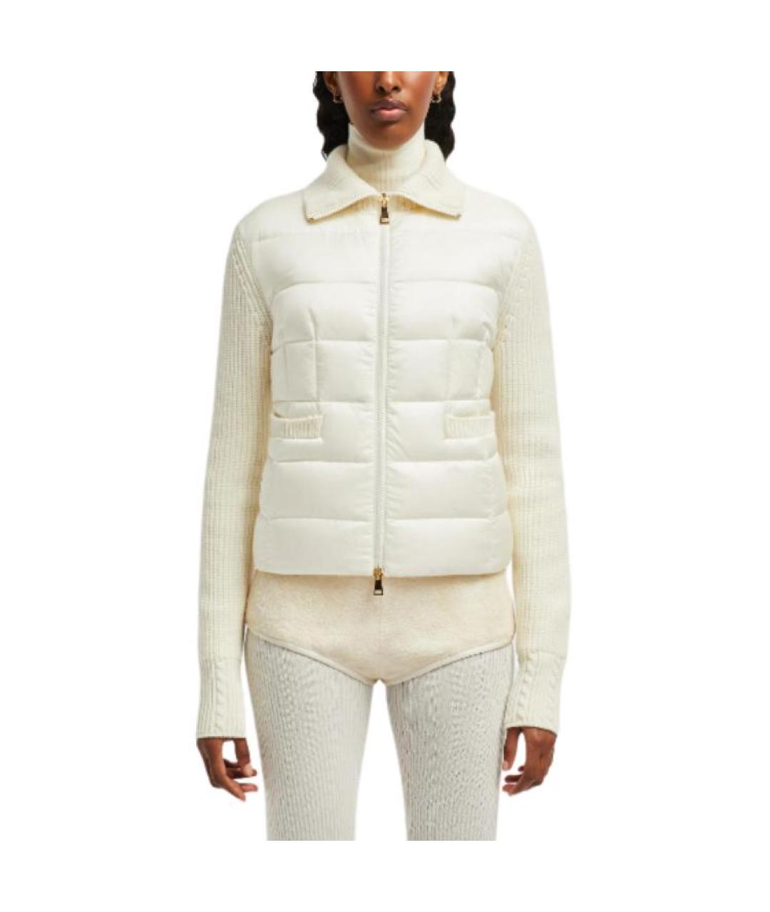 MONCLER Белый пуховик, фото 2