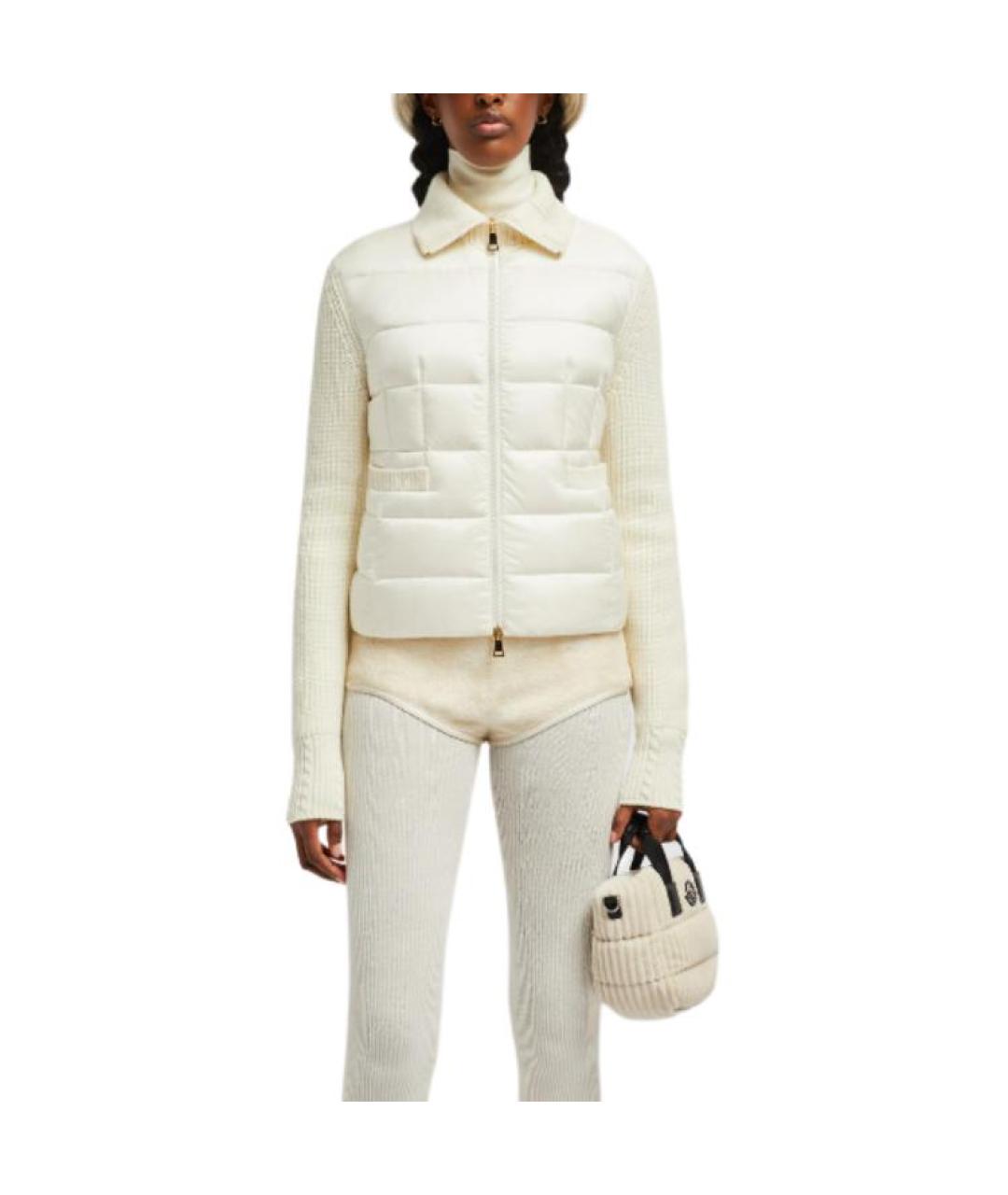 MONCLER Белый пуховик, фото 4