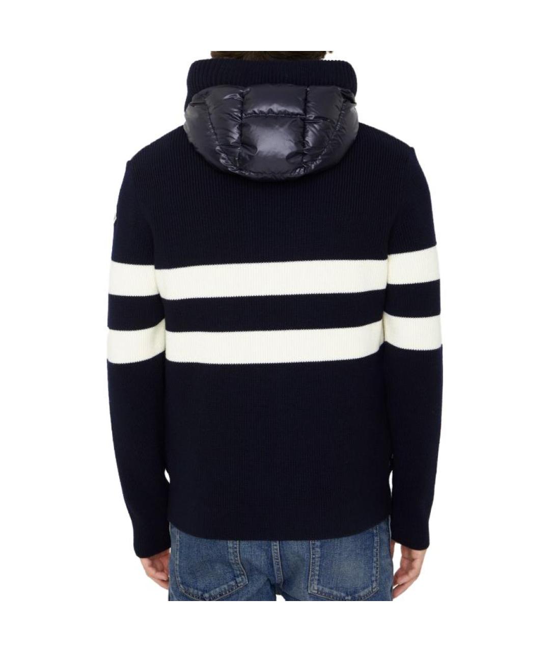 MONCLER Темно-синий пуховик, фото 3