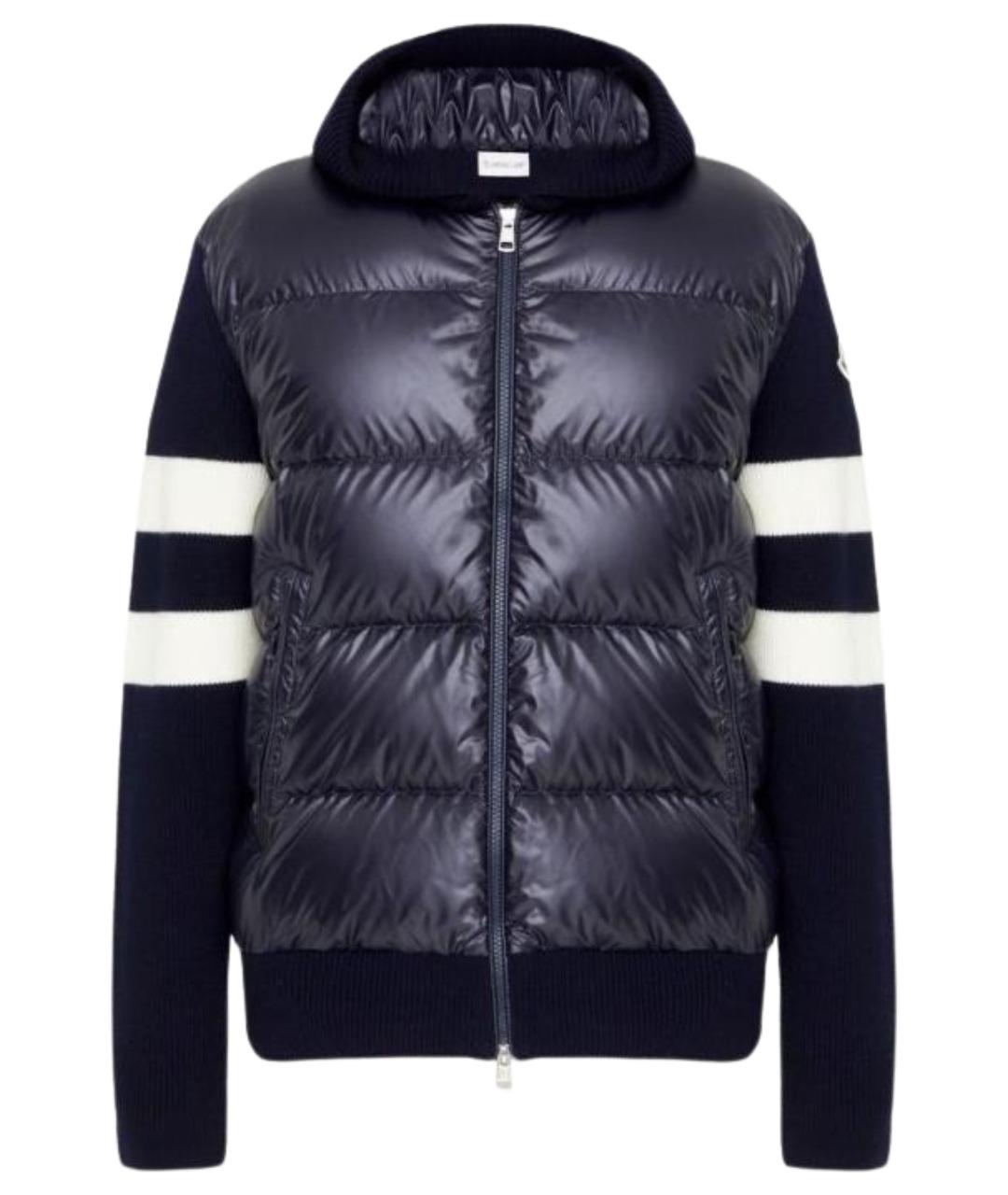 MONCLER Темно-синий пуховик, фото 1