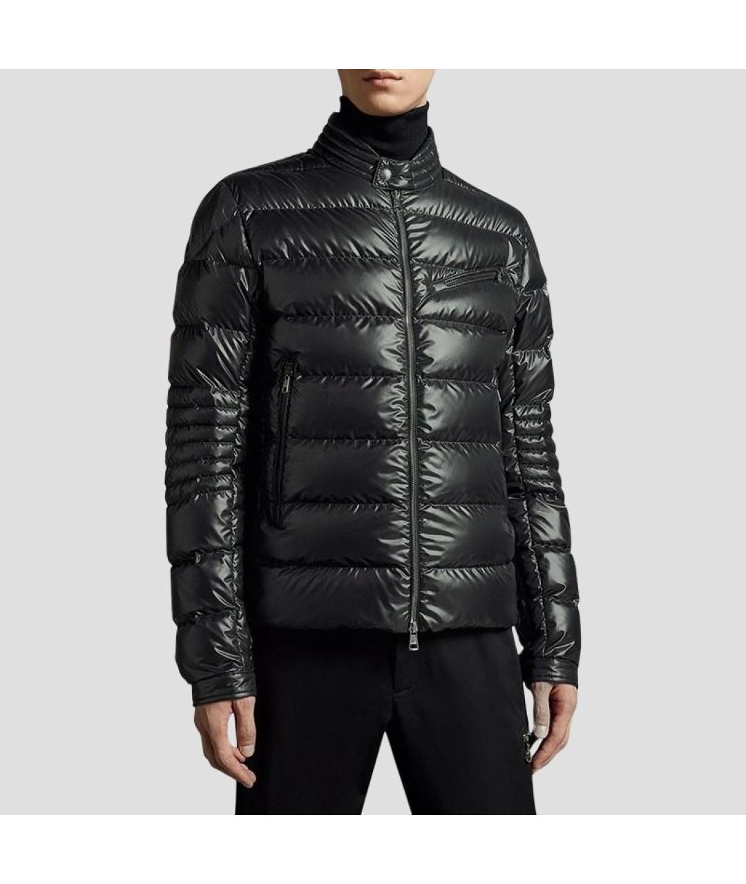 MONCLER Черный пуховик, фото 3