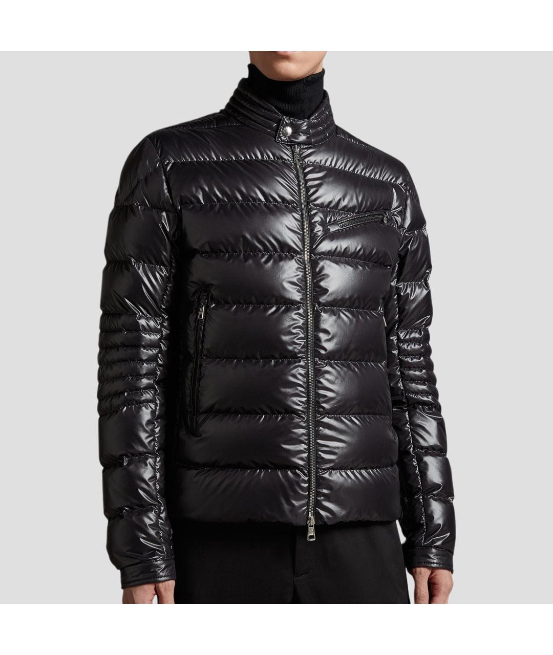 MONCLER Черный пуховик, фото 5