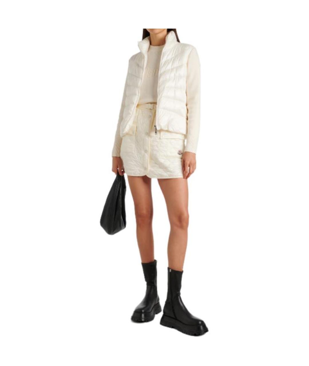 MONCLER Белый пуховик, фото 2