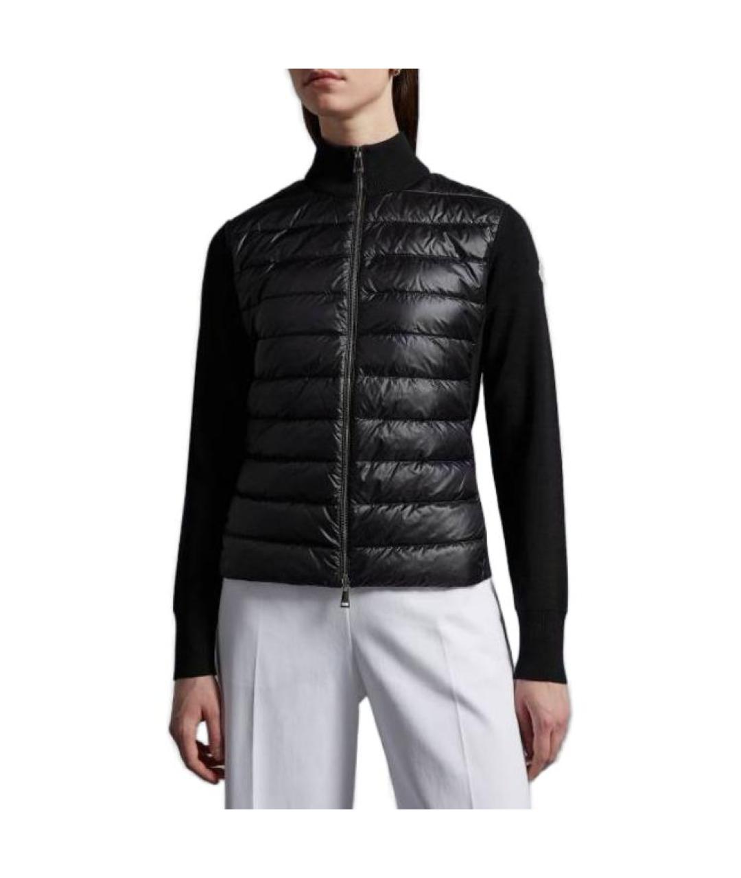 MONCLER Черный пуховик, фото 2