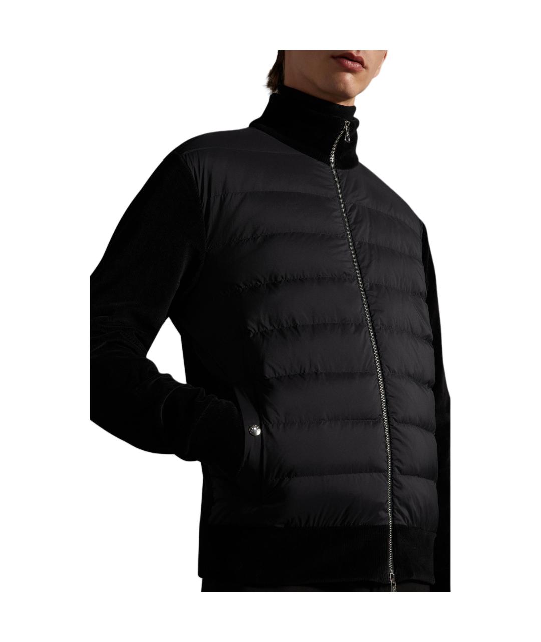 MONCLER Черный пуховик, фото 4