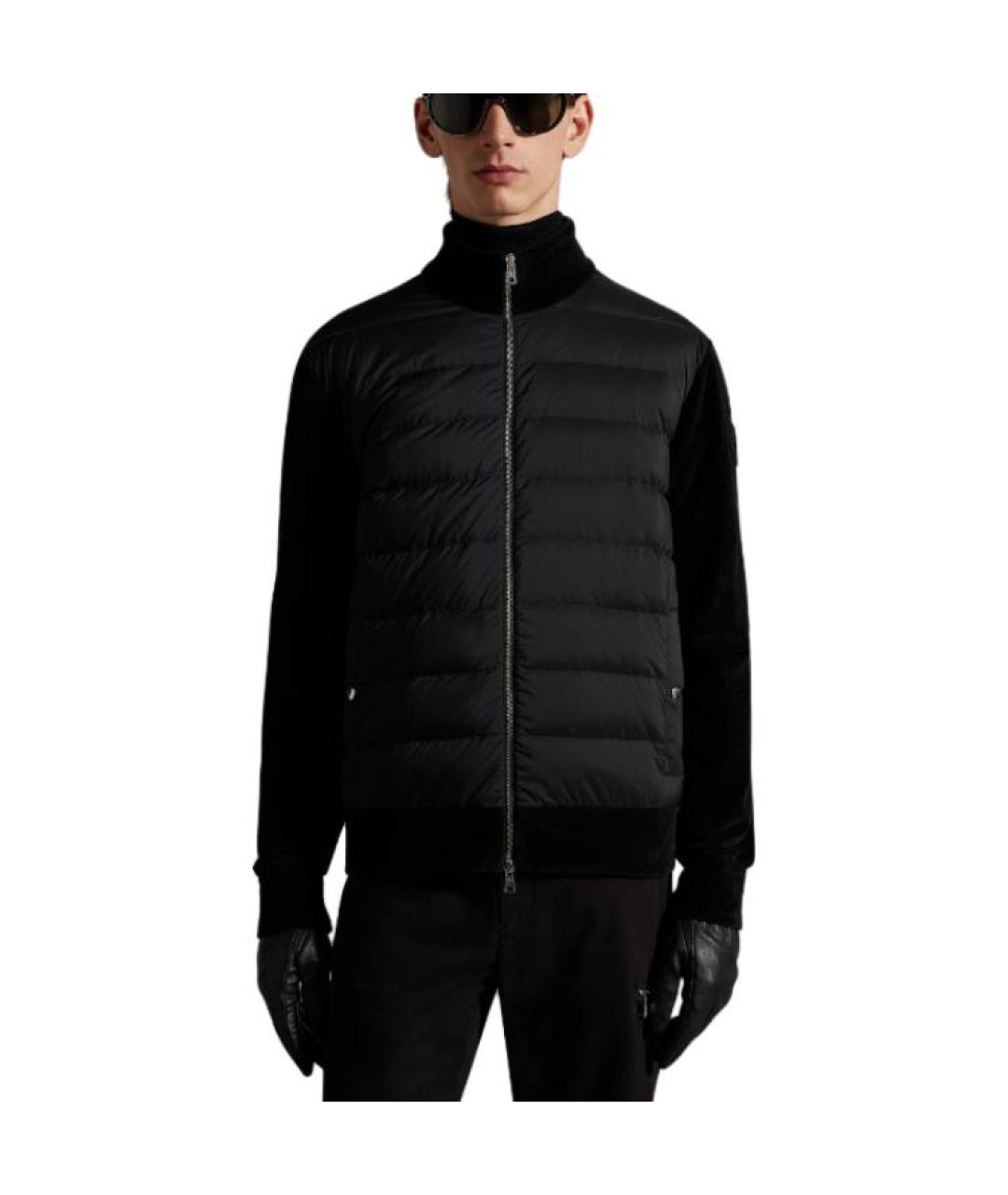 MONCLER Черный пуховик, фото 2