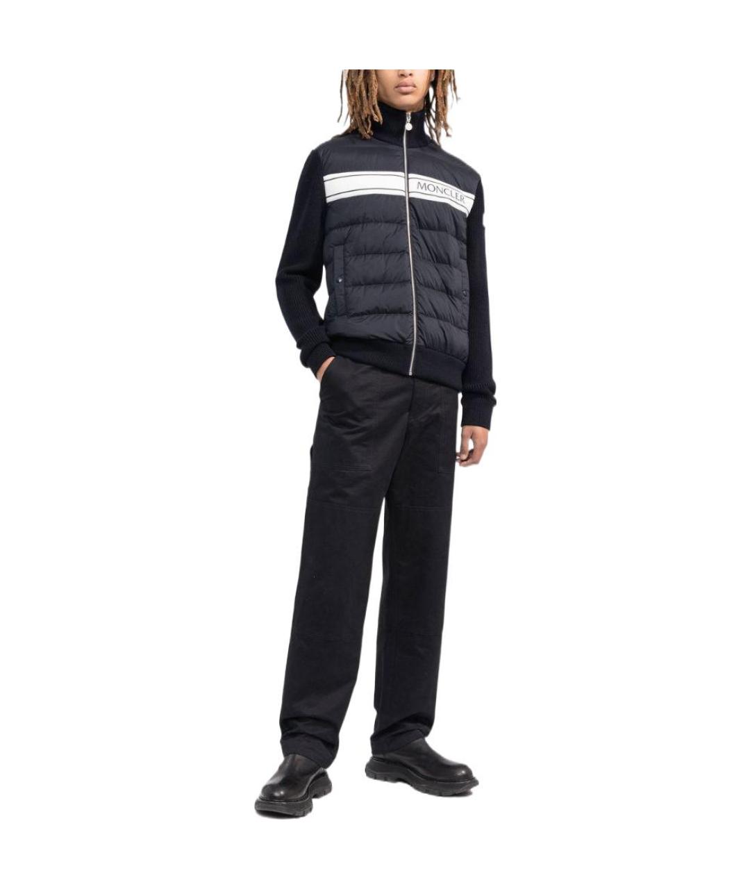 MONCLER Черный пуховик, фото 2