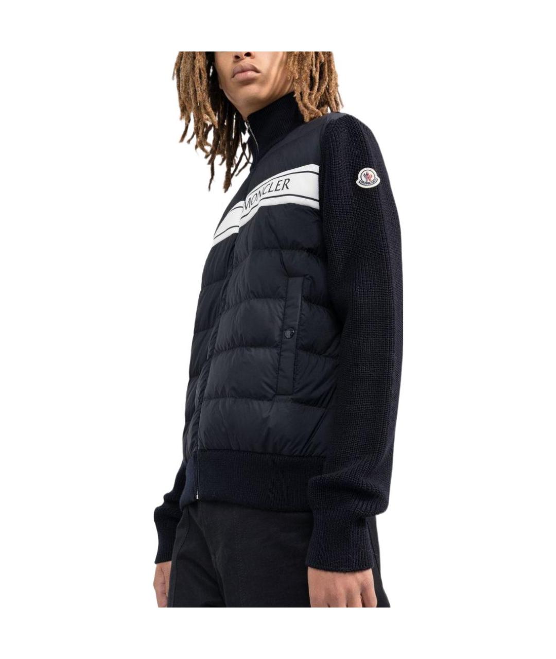 MONCLER Черный пуховик, фото 4