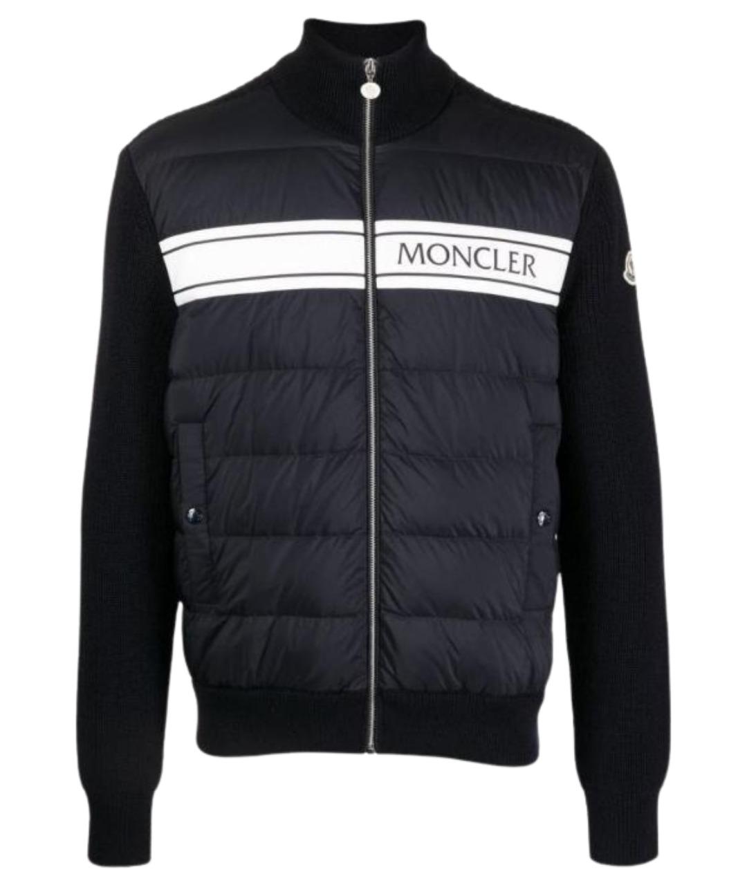 MONCLER Черный пуховик, фото 1