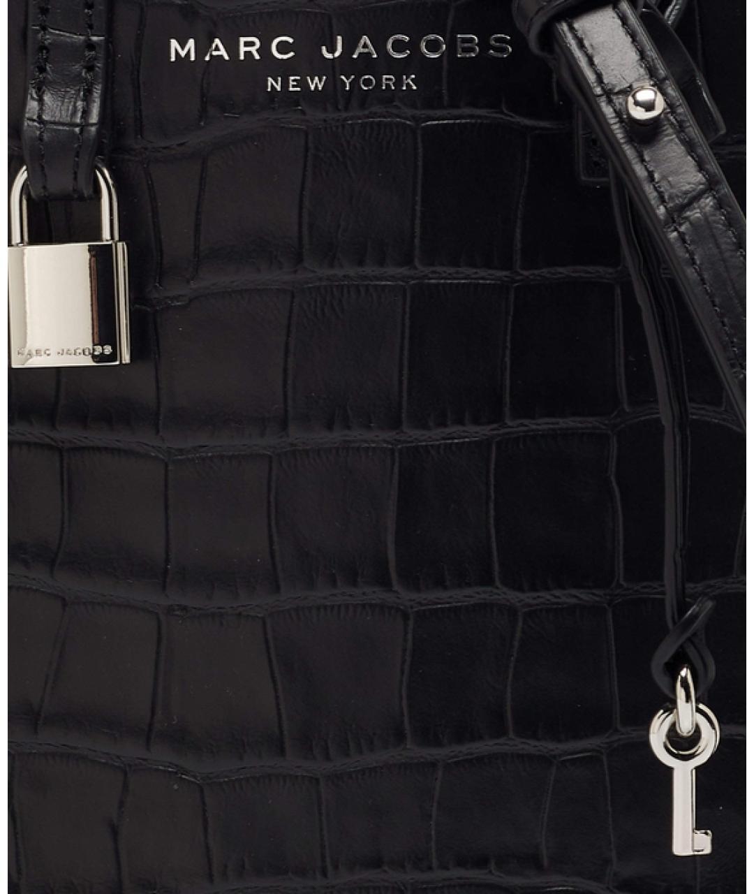 MARC JACOBS Черная кожаная сумка с короткими ручками, фото 5