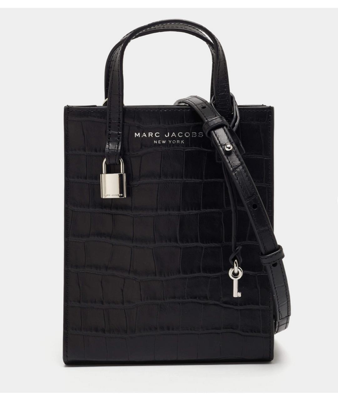 MARC JACOBS Черная кожаная сумка с короткими ручками, фото 8