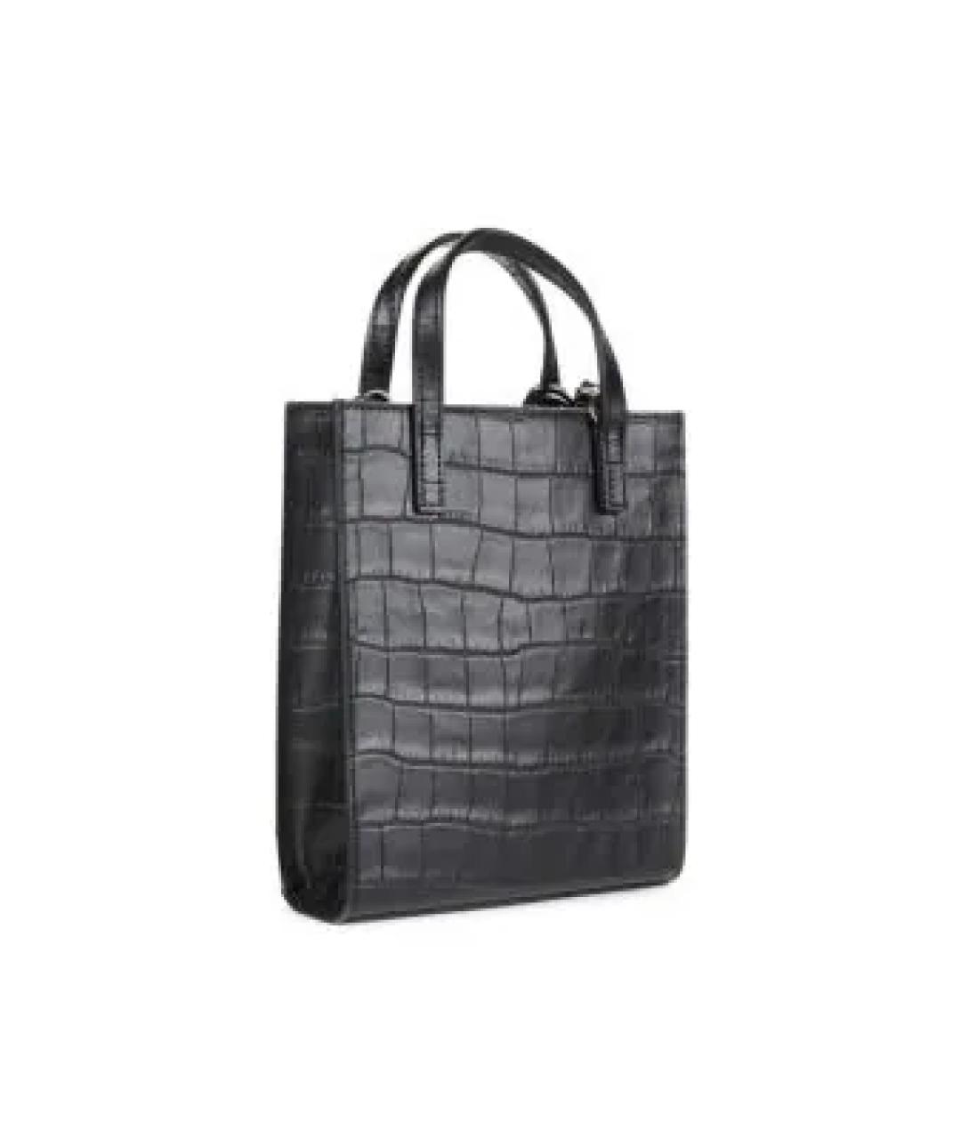 MARC JACOBS Черная кожаная сумка с короткими ручками, фото 3