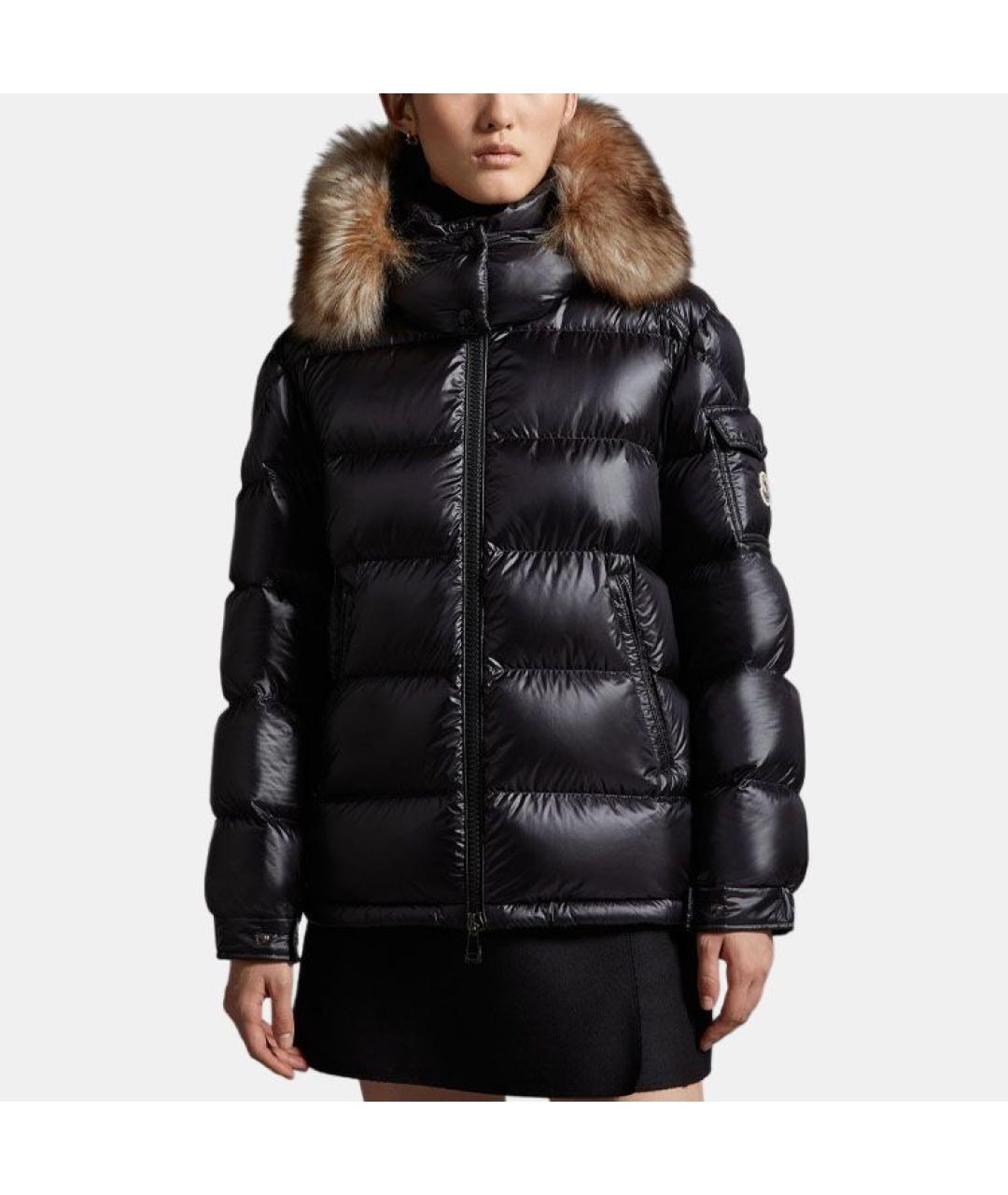 MONCLER Черная полиамидовая куртка, фото 2