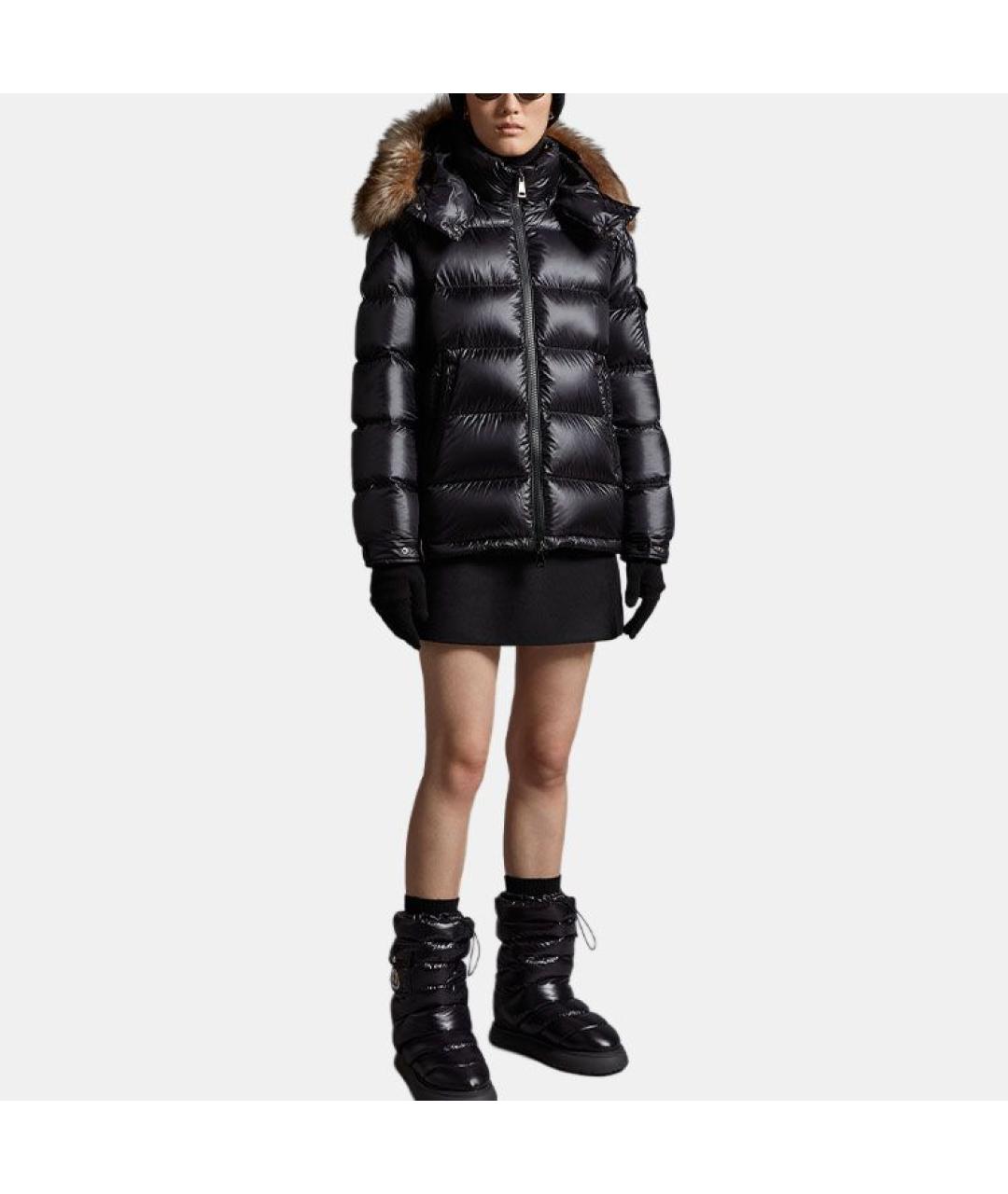 MONCLER Черная полиамидовая куртка, фото 4