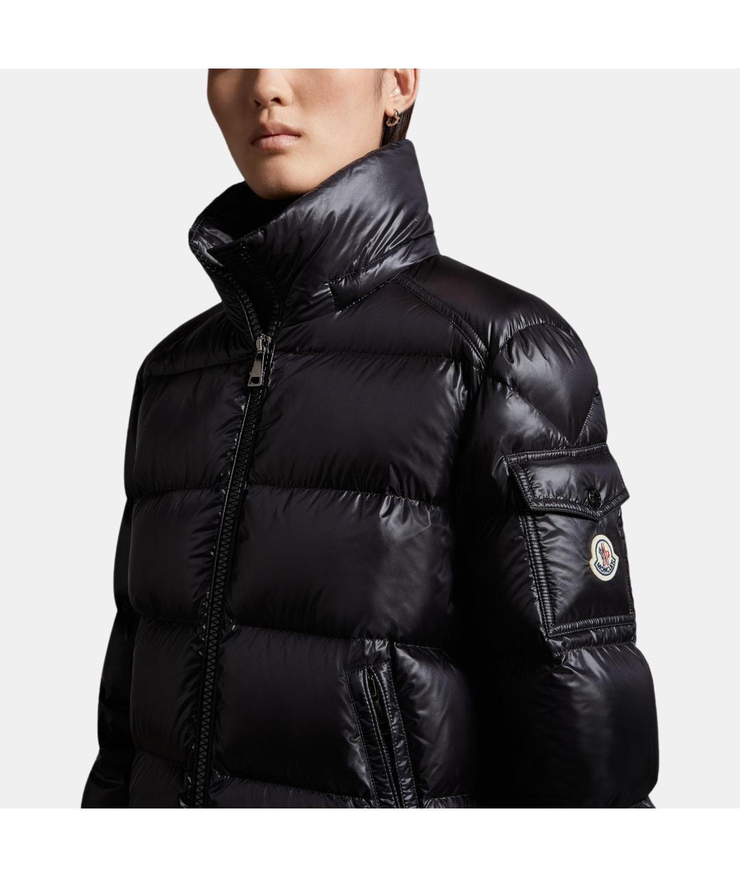 MONCLER Черная полиамидовая куртка, фото 5